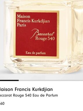 Maison Francis Kurkdjian Glass Accent Bottle with Red and Gold Label